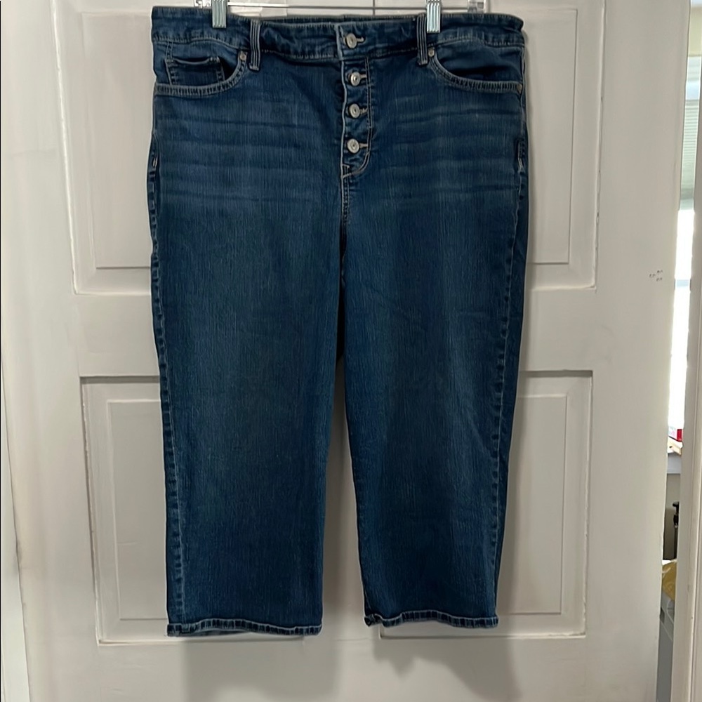 Stylish Blue Denim Capris